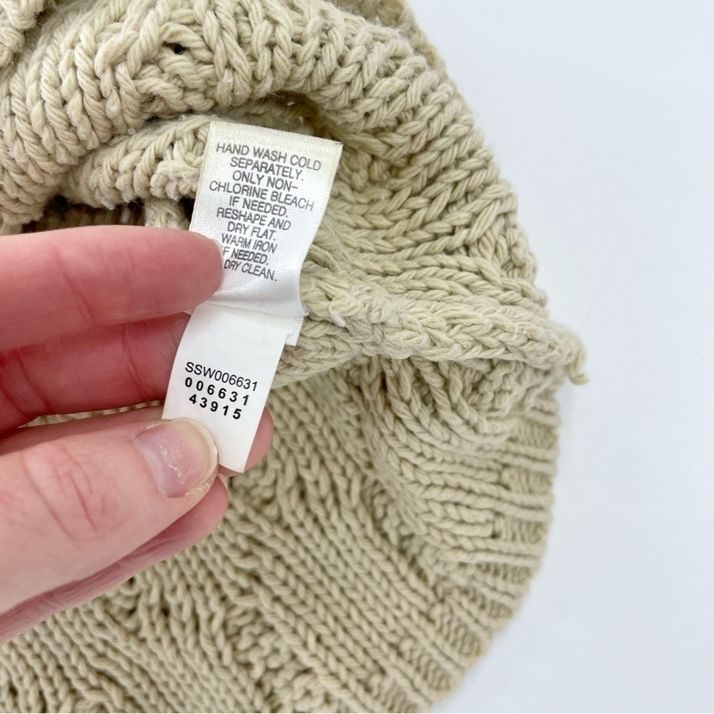 Gilmore Girls Rory Alternative Chunky Cable Knit Tan Fisherman Chunky Sweater S - Picture 12 of 14